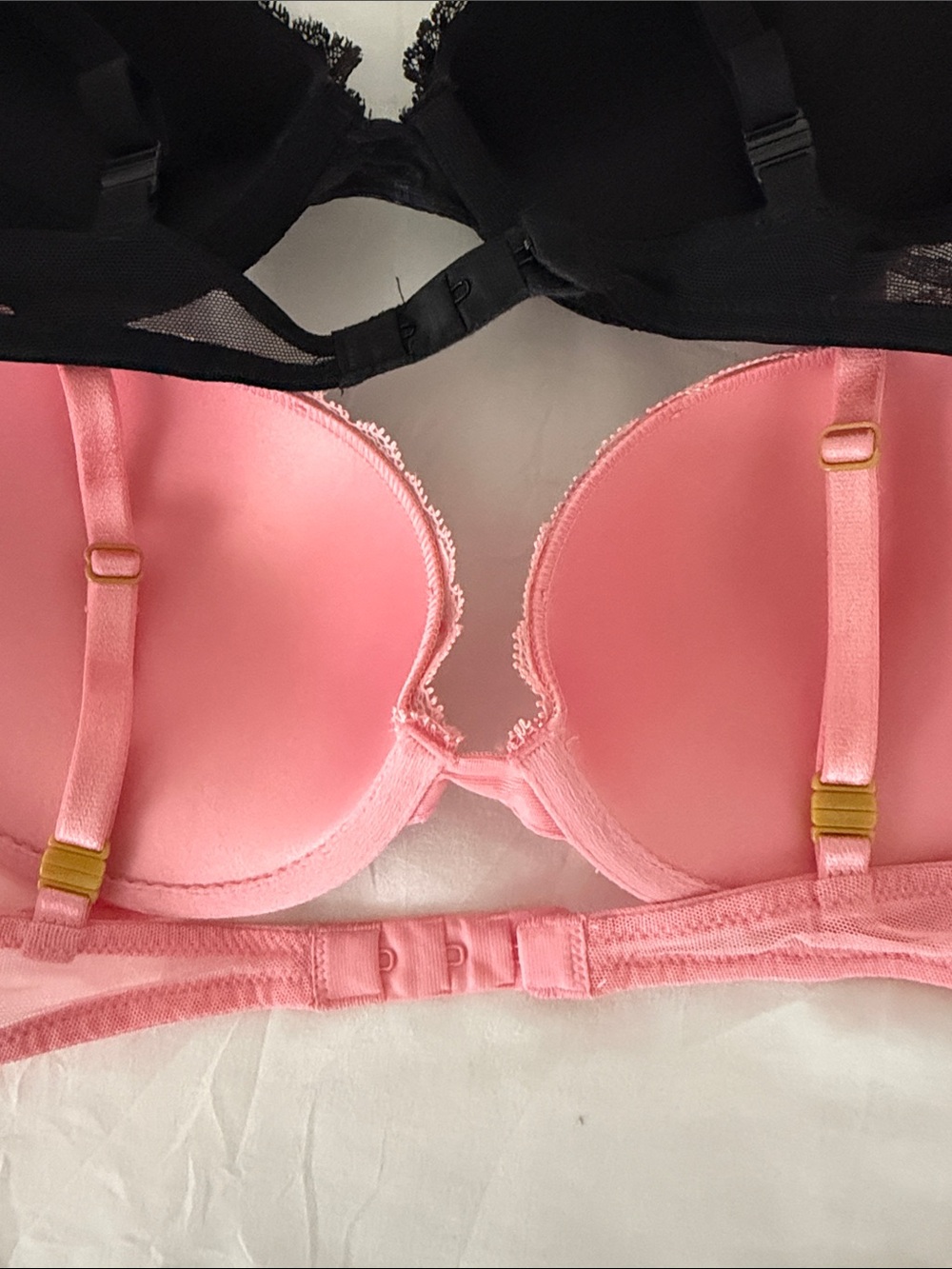 Victoria's Secret Pink & Black Lace Push-Up Bra Duo - Picture 5 of 14